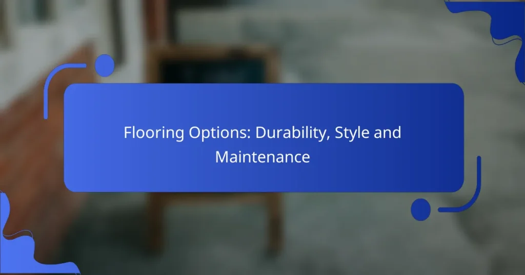 Flooring Options: Durability, Style and Maintenance