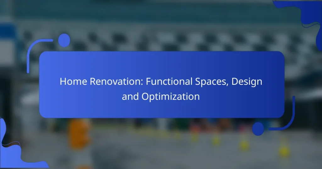 Home Renovation: Functional Spaces, Design and Optimization
