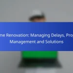 Home Renovation: Managing Delays, Project Management and Solutions
