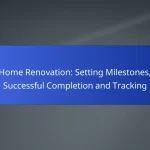 Home Renovation: Setting Milestones, Successful Completion and Tracking