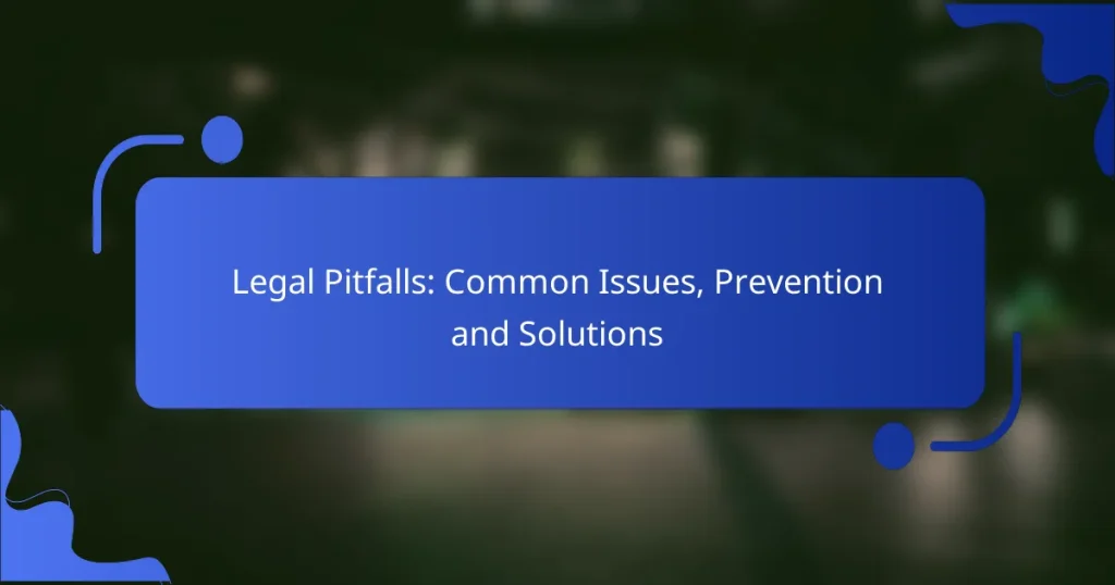 Legal Pitfalls: Common Issues, Prevention and Solutions