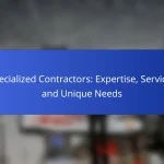 Specialized Contractors: Expertise, Services and Unique Needs