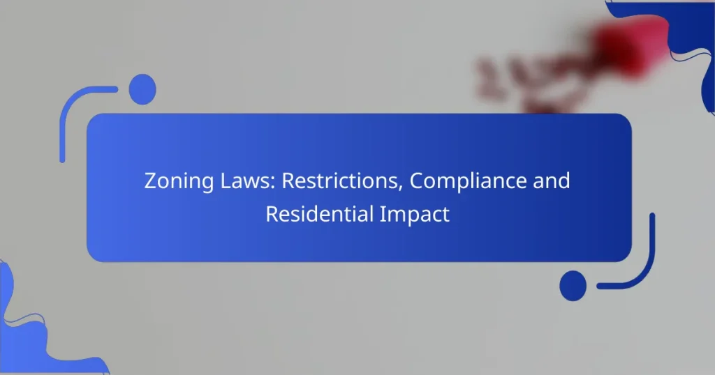 Zoning Laws: Restrictions, Compliance and Residential Impact